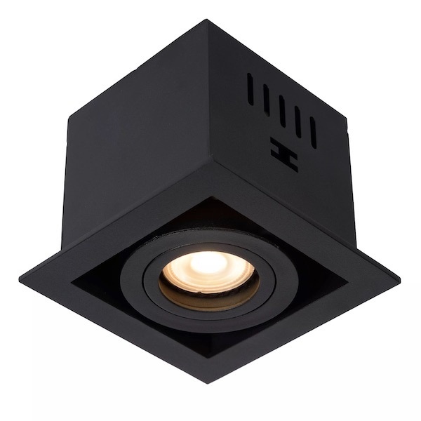 【LUCIDE】ベルギー デザイン照明 シーリングライト「CHIMNEY」Black 1灯（W115×D115×H93mm）