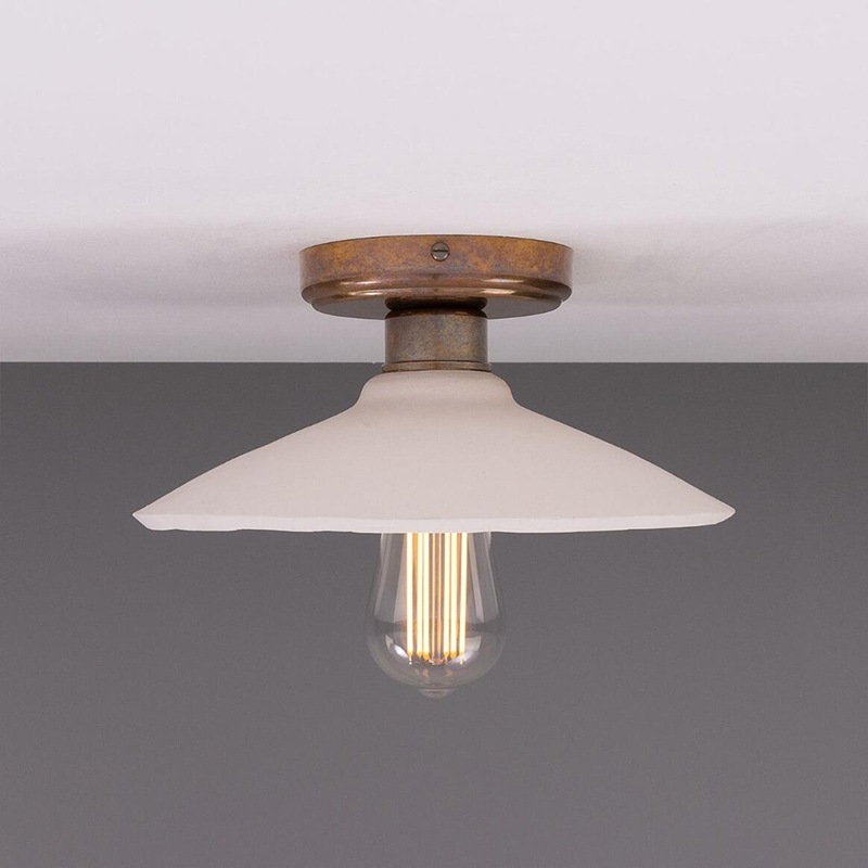 【Mullan】アイルランド「Pyrus-Organic Ceramic」シーリングライト 1灯 マットホワイト(D270×H100mm)