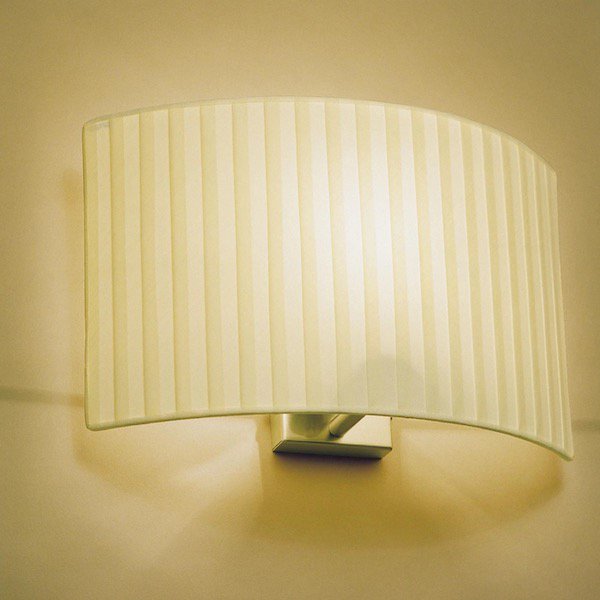 【Bover】 スペイン・ブラケットライト「Wall Street 21」Natural White Cotton Shade
 (W210×D110×H160mm)
