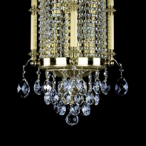【ART GLASS】クリスタルペンダントシャンデリア 6灯「BIANCA」（W320×H650mm）