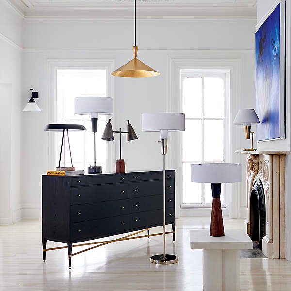 アメリカ・デザイン照明シェードテーブルライト「EXPOSIOR」1灯（W430×H610mm）