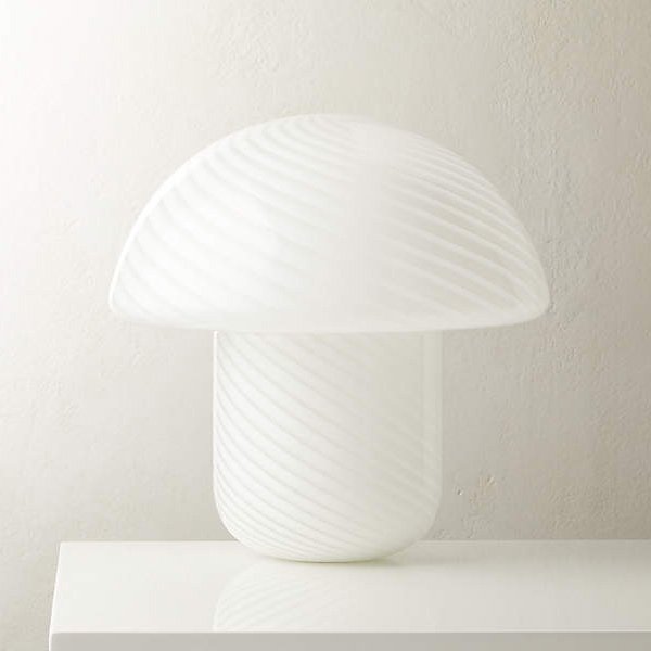 アメリカ・デザイン照明ホワイトガラステーブルライト「SENZA」1灯（W300×H310mm）