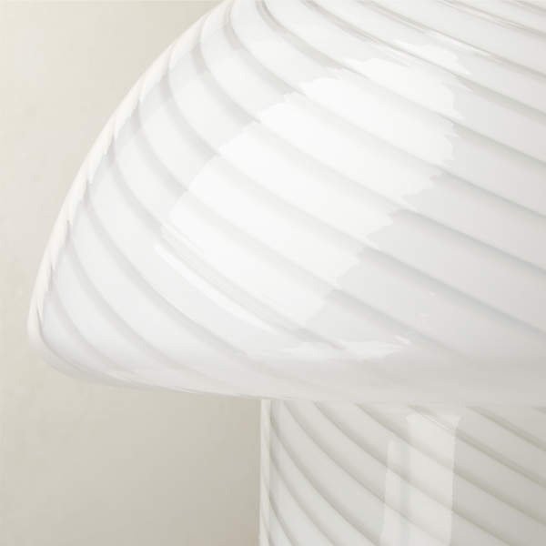 アメリカ・デザイン照明ホワイトガラステーブルライト「SENZA」1灯（W300×H310mm）