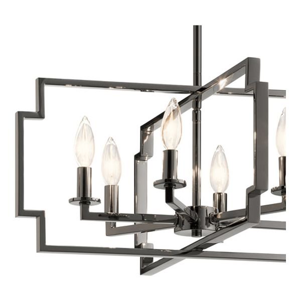 【KICHLER】アメリカ・デザインシャンデリア「Downtown Deco」6灯(W550×H270-1240mm)