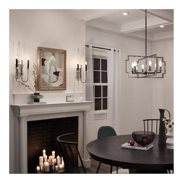 【KICHLER】アメリカ・デザインシャンデリア「Downtown Deco」6灯(W550×H270-1240mm)