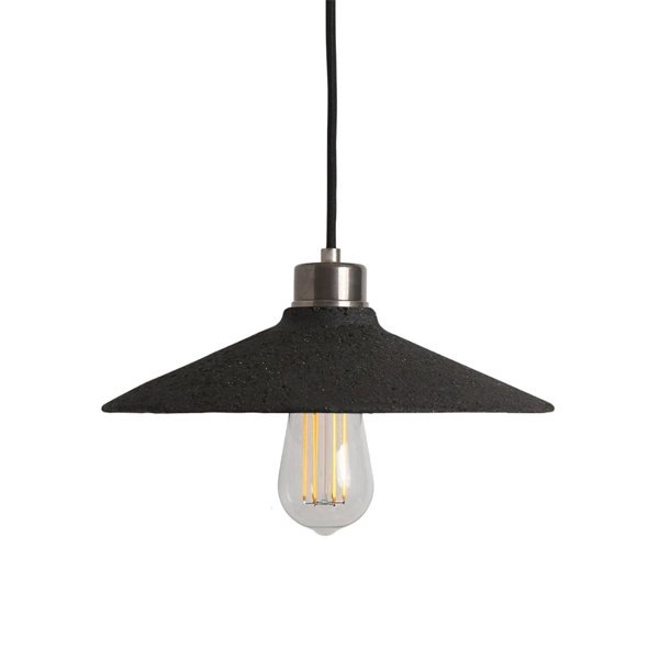 【Mullan】アイルランド・「PYRUS」オーガニックセラミックペンダントライト1灯・BLACK CLAY（W280×H100mm）