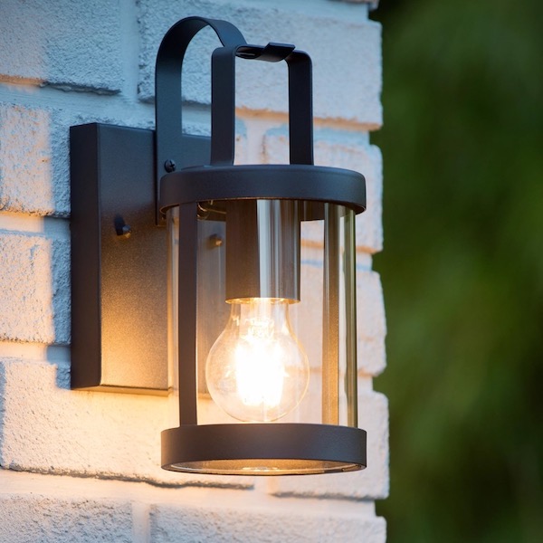 【LUCIDE】ベルギー インドア／アウトドアウォールライト「LINDELO」Black 1灯（W115×D160×H263mm）