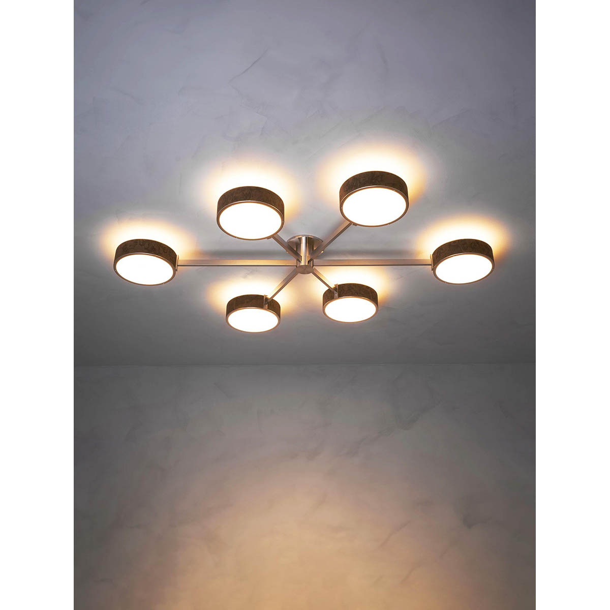 【ALLIED MAKER】 アメリカ・インテリア照明「Monoscope 6 Flush Mount」シーリングライト カスタムカラー (W1550×D1112×H121mm)