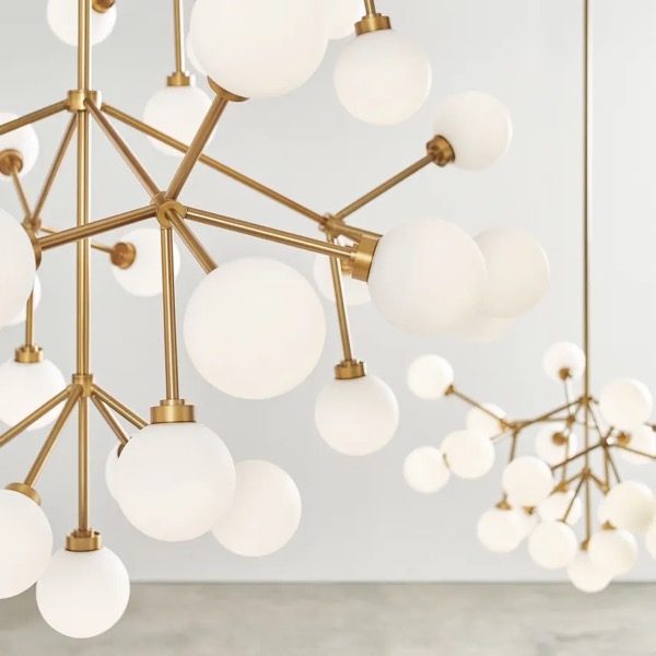 【TECH LIGHTING】アメリカ・モダン照明 モダンシャンデリア「Mara Grande Chandelier」LED照明 ゴールド（W826×D826×H877mm）