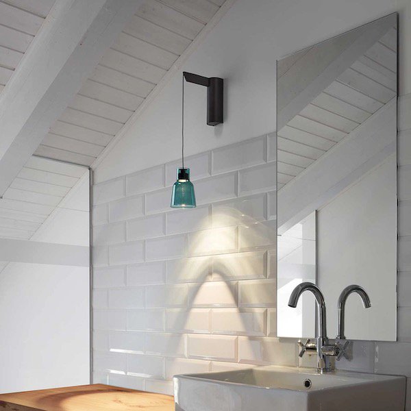 【Bover】 スペイン・インテリア照明「Drip A／01」Blue Glass ／ Clear (W50×D190×H375mm)