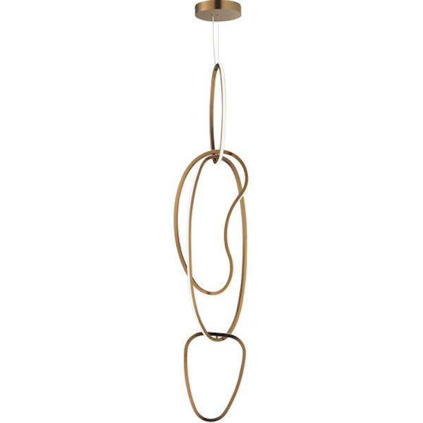 【ET2】アメリカ・ペンダントシーリングライト「Unity」 ゴールド(W356×D318×H1601mm)