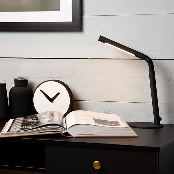 【LUCIDE】ベルギー デザイン照明 充電式テーブルライト「GILLY」Black(W290×H285mm)