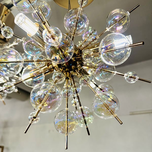 バブルシャンデリア 10灯 バブルシャンデリア BALLON (バロン) オーロラ シルバー