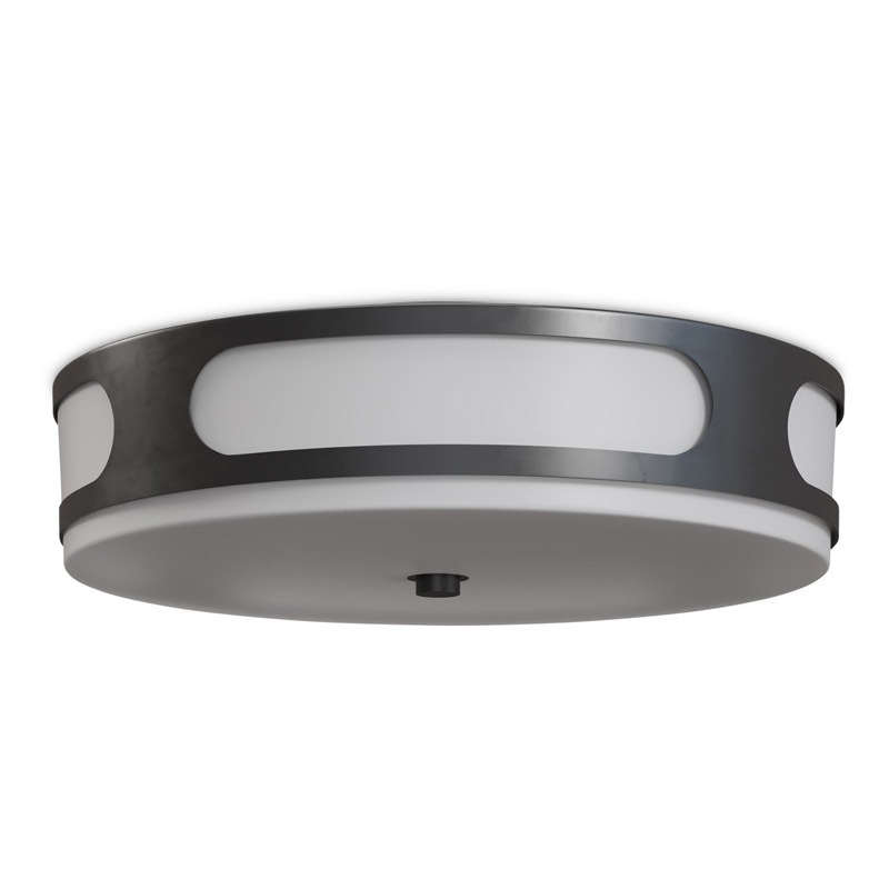 【CURREY】アメリカ・アウトドア シーリングライト「Swale」ブラック(φ444×H133mm)