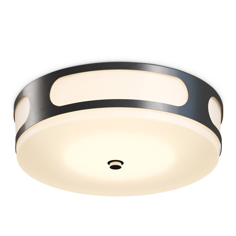 【CURREY】アメリカ・アウトドア シーリングライト「Swale」ブラック(φ444×H133mm)