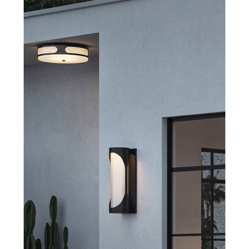 【CURREY】アメリカ・アウトドア シーリングライト「Swale」ブラック(φ444×H133mm)