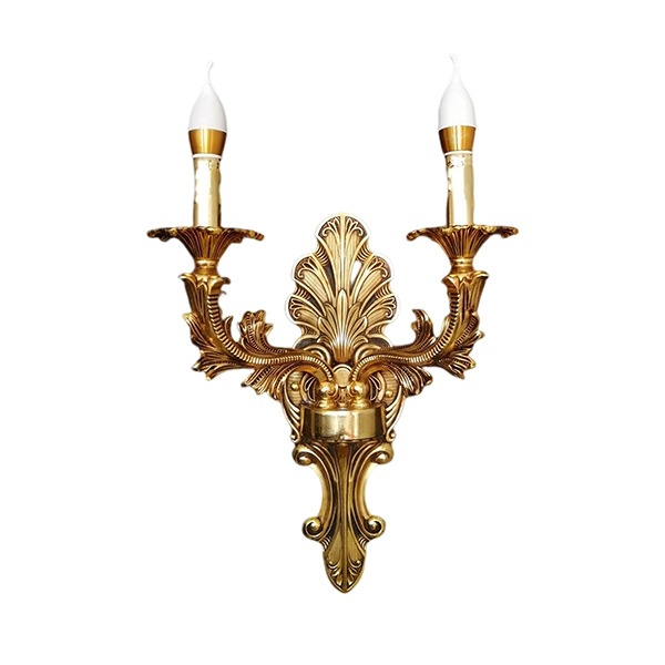 デザイン照明 アンティークモダンウォールライト 2灯 ゴールド(W370×D200×H520mm)