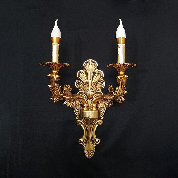 デザイン照明 アンティークモダンウォールライト 2灯 ゴールド(W370×D200×H520mm)