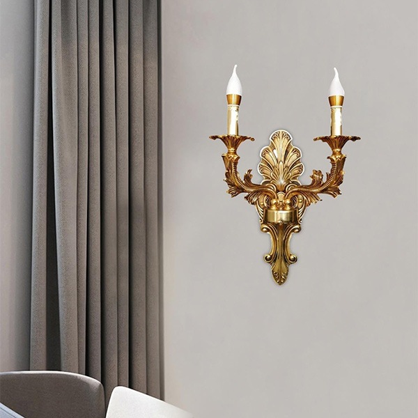 デザイン照明 アンティークモダンウォールライト 2灯 ゴールド(W370×D200×H520mm)