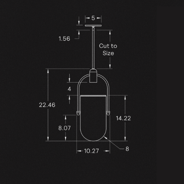 【ALLIED MAKER】 アメリカ・インテリア照明「Arc Well Pendant 14