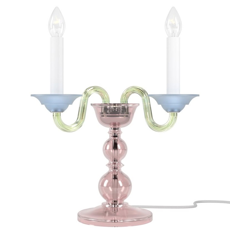 【Preciosa】「Eugene M CONTEMPORARY COLOUR」テーブルライト 2灯(W400×D170×H400mm)