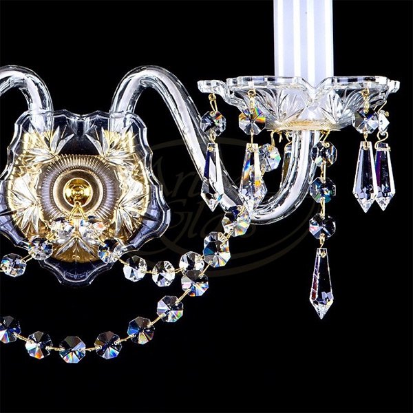 【ART GLASS】クリスタルブラケット 2灯「KIM」(W340×H250mm)*