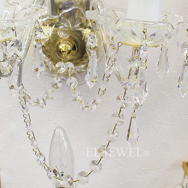 【ART GLASS】クリスタルブラケット 2灯「KIM」(W340×H250mm)*