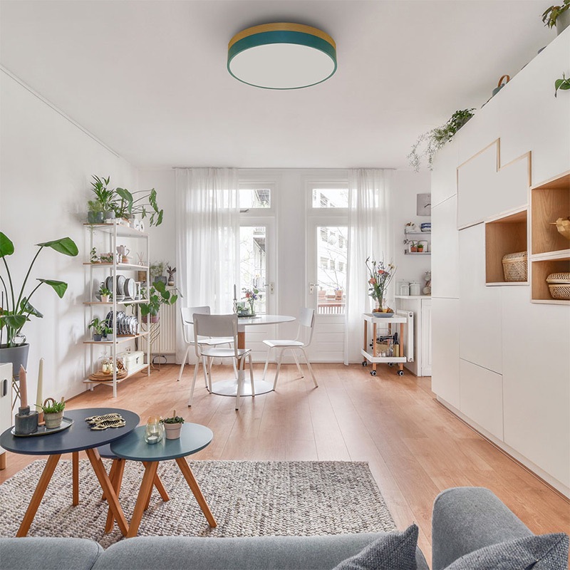 【BRID】北欧スタイル LEDシーリングライト「Olika LED CELING LIGHT Ver.2」6色（Φ500×H115mm）