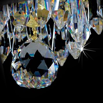 ART GLASS】真鍮製クリスタルペンダントシャンデリア 3灯「CORINA