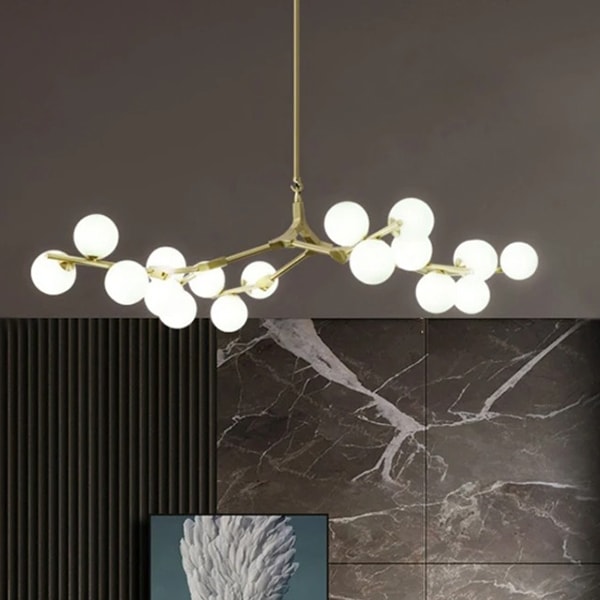 デザイン照明 ガラスボールシェード ペンダントライト ゴールド