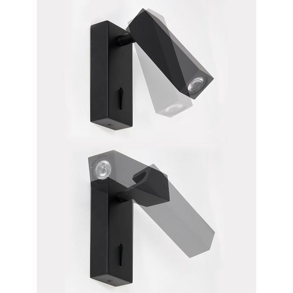 【MARETTI】オランダ・LEDウォールライト「ESPIA」1灯 BLACK（W50×H120mm）