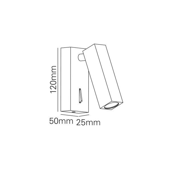 【MARETTI】オランダ・LEDウォールライト「ESPIA」1灯 BLACK（W50×H120mm）