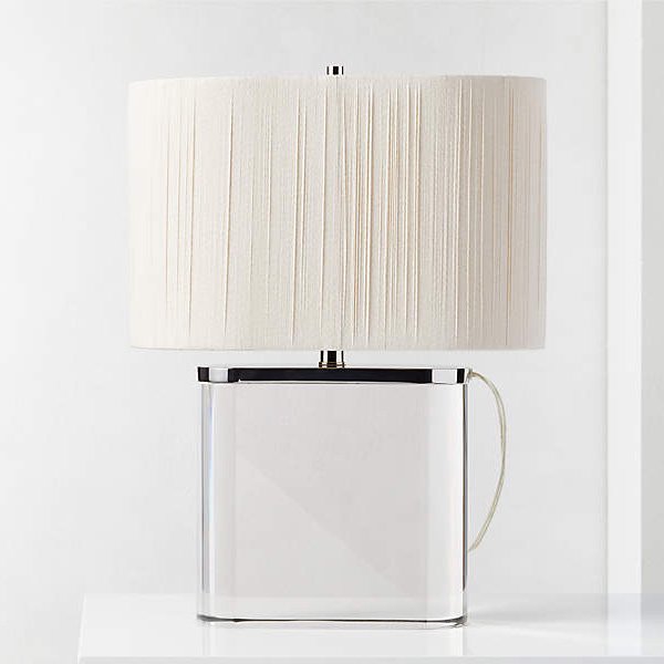 アメリカ・デザイン照明クリスタルベーステーブルライト「CLAIR」1灯（W410×D230×H520mm）