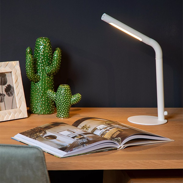 【LUCIDE】ベルギー デザイン照明 充電式テーブルライト「GILLY」White（W290×H285mm）