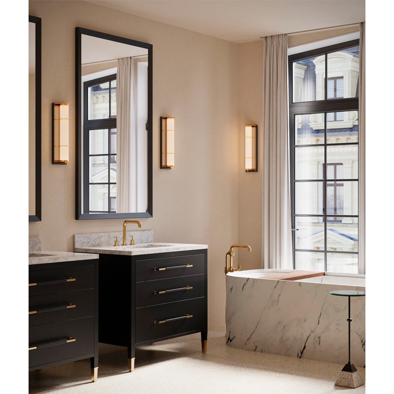 【CURREY】アメリカ・デザイン照明 ウォールライト 1灯「Blaine」クローム（W127×D101×H457mm）