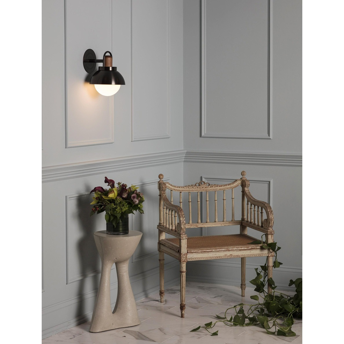 【ALLIED MAKER】 アメリカ・インテリア照明「1 Arc Vanity」ウォールブラケット 1灯 カスタムカラー (W204×H280×D229mm)