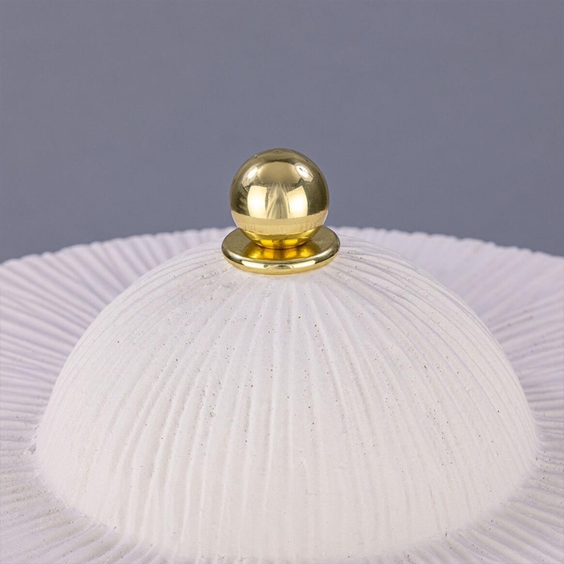 【Mullan】アイルランド「Seville-Ceramic Mid-Century Modern」テーブルライト 3灯 マットホワイト(D280×H400mm)