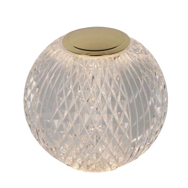 【LUCIDE】ベルギー デザイン照明 充電式テーブルライト「CINTRA」2700K Transparent （φ90×H87mm）