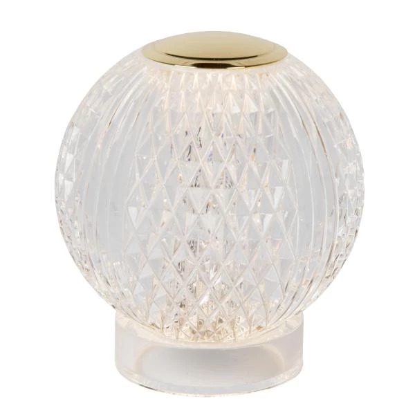 【LUCIDE】ベルギー デザイン照明 充電式テーブルライト「CINTRA」2700K Transparent （φ90×H87mm）