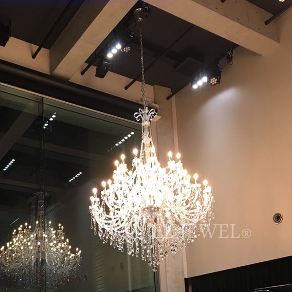 在庫有！】 【LA LUCE】クリスタルシャンデリア 48灯 ゴールドor