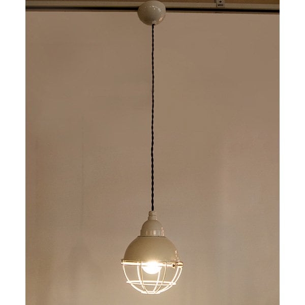 ホーローランプ1灯・アイボリーホワイト(φ175mm)