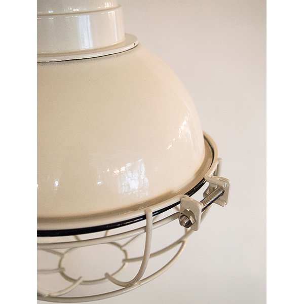 ホーローランプ1灯・アイボリーホワイト(φ175mm)