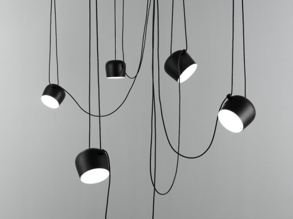 Flos】「Aim Cable+Plug pendant, black」デザイン照明ペンダント