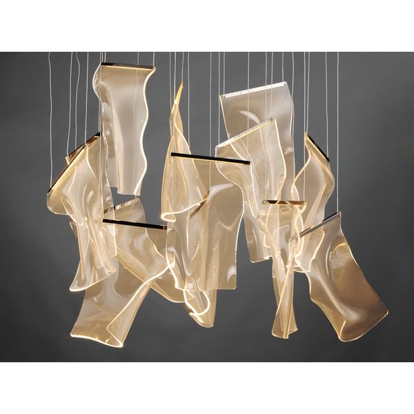 【ET2】アメリカ・シーリングペンダントライト「RINKLE」13灯(W600×L900×H400-3440mm)