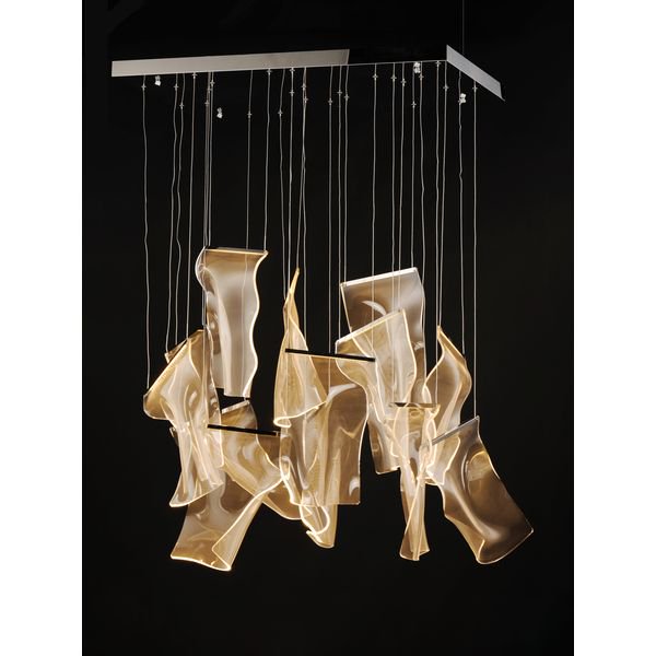 【ET2】アメリカ・シーリングペンダントライト「RINKLE」13灯(W600×L900×H400-3440mm)