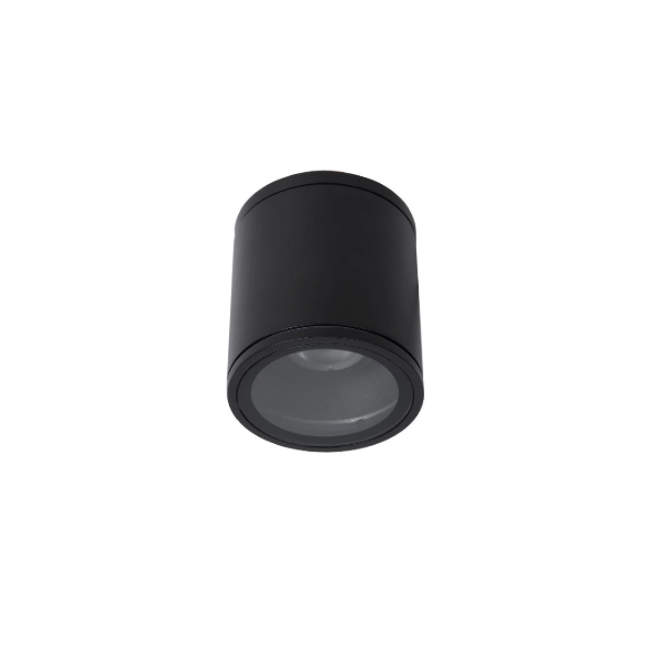 【LUCIDE】ベルギー バスルームシーリングスポットライト「AVEN」Black 1灯（φ90×H100mm）