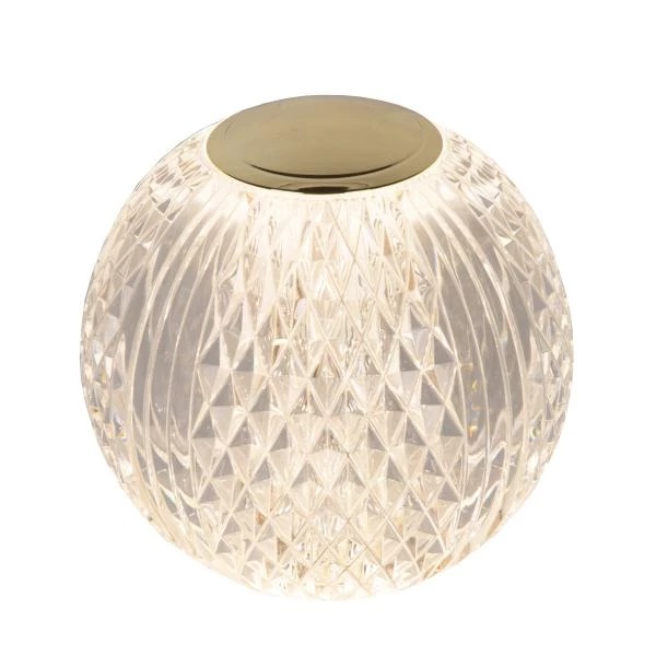 【LUCIDE】ベルギー デザイン照明 充電式テーブルライト「CINTRA」2700K Transparent （φ110×H105mm）