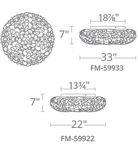 【Modern Forms】アメリカ・デザイン照明シーリングライト「Fluffy」 LED ブラッシュドニッケル(Φ849×H282mm)