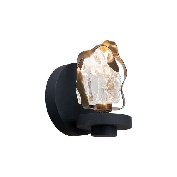 【MARETTI】オランダ・LEDデザインウォールライト「GLASS JEWEL」1灯 BRONZE（φ120×H150mm）