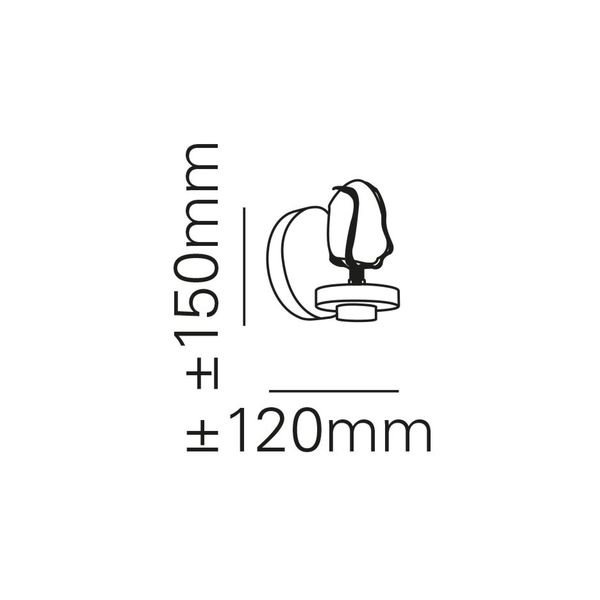 【MARETTI】オランダ・LEDデザインウォールライト「GLASS JEWEL」1灯 BRONZE（φ120×H150mm）